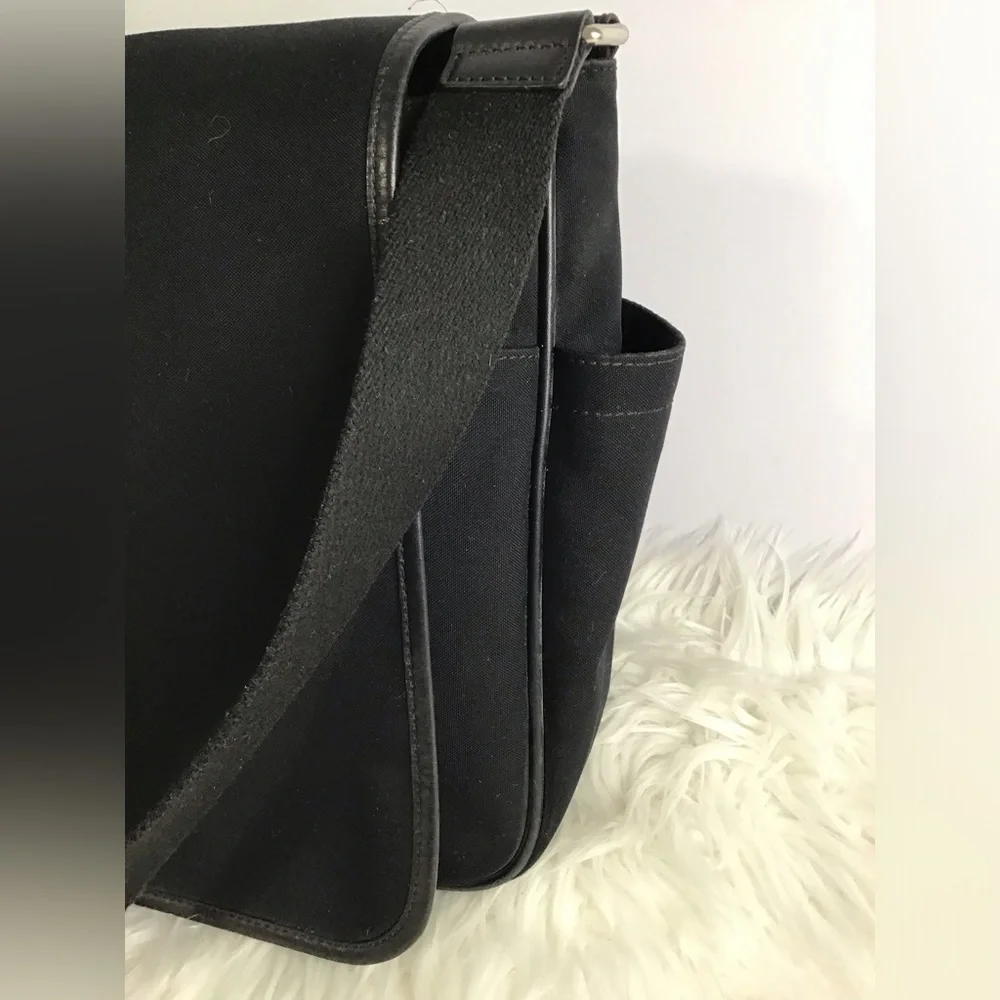 Coach Black Leather Canvas Messenger laptop Bag - Picture 16 of 16